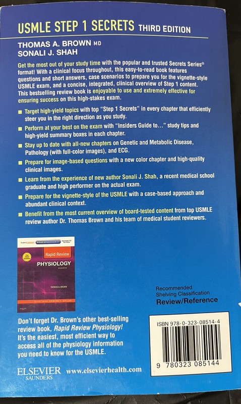 Secrets Ser.: USMLE Step 1 Secrets by Sonali J. Bracken and Thomas A. Brown... gallery