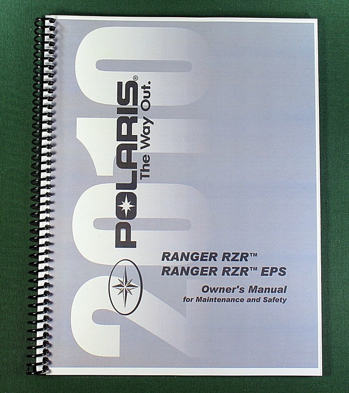 2010 Polaris Ranger RZR EPS Owner’s Manual: 146 Pages & Protective Covers!