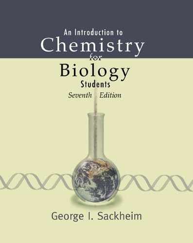 An Introduction to Chemistry for – Paperback, by Sackheim George I. – Very Good