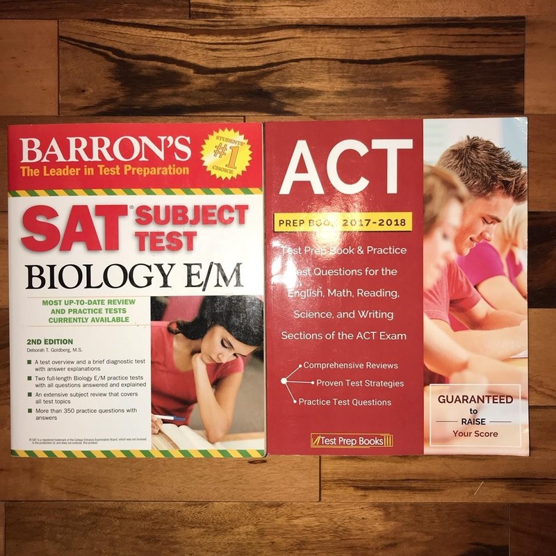 Used prep SAT and ACT books