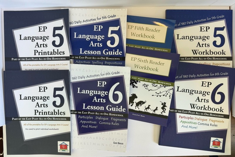 Easy Peasy All In One Homeschool Language Arts Curriculum Grade 5 & 6 Like New
