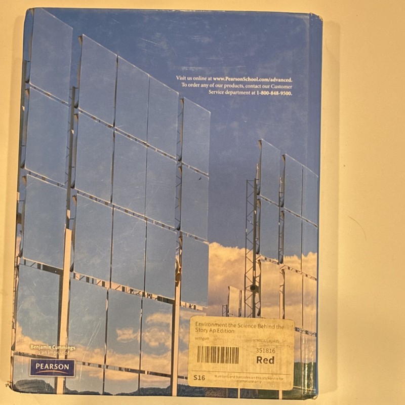 Pearson Environment: Science Behind the Stories AP 4th Ed Withgott Brennan HC gallery
