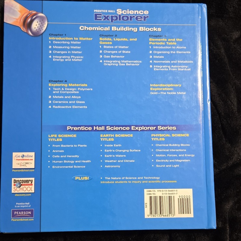 Prentice Hall Science Explorer Chemical Building Blocks Teacher's Edition Textb… gallery