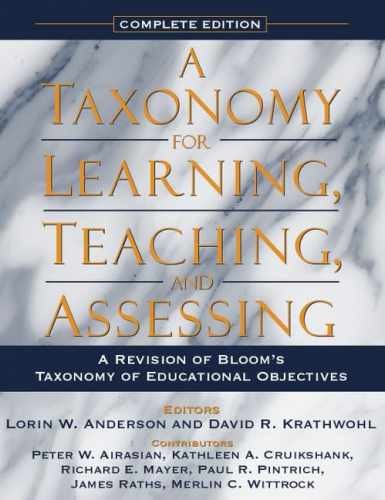 Taxonomy for Learning, – Hardcover, by Anderson Lorin; Krathwohl – Very Good