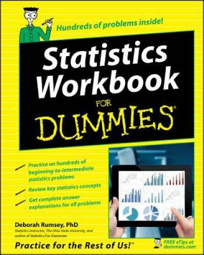 Statistics Workbook For Dummies – Paperback By Rumsey, Deborah J. – GOOD