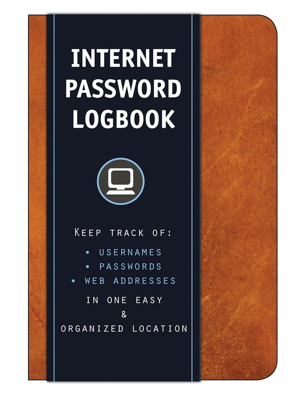 Internet Password Logbook (Cognac Leatherette): Keep track of: usernames, pa…