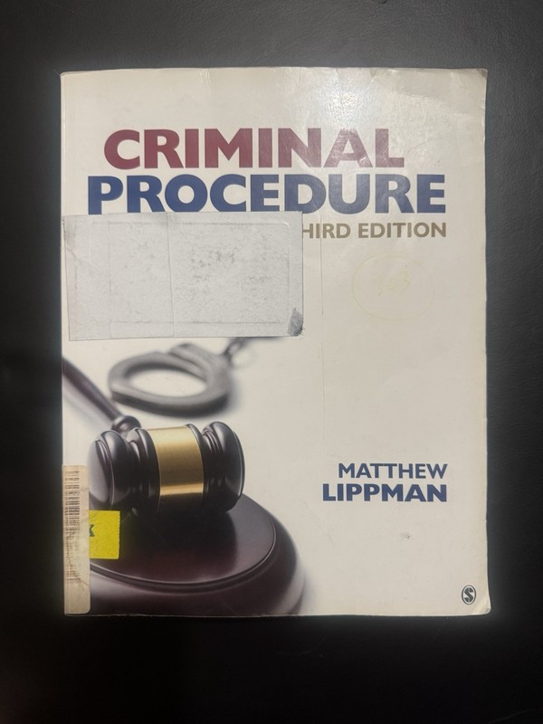 Criminal Procedure by Matthew Lippman (2016, Trade Paperback)