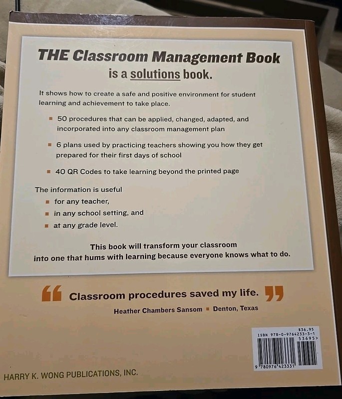 THE Classroom Management Book Paperback Harry K., Wong, Rosemary gallery