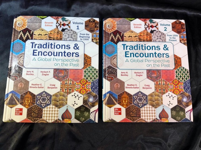 TRADITIONS & ENCOUNTERS: Hardcover Books Volumes 1 & 2, Newest 7th Edition, 2021