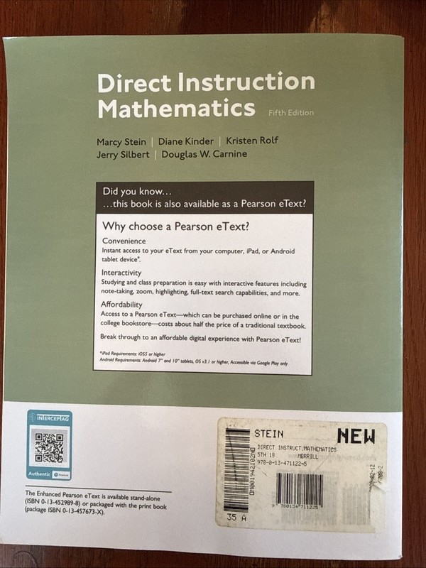Direct Instruction Mathematics by Diane Kinder, Douglas Carnine, Kristen... gallery