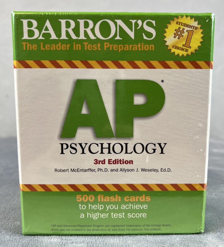 Barron’s Test Prep Ser.: Barron’s AP Psychology Flash Cards by Allyson J….