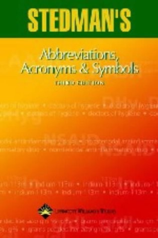 STEDMAN’S ABBREVIATIONS, ACRONYMS & SYMBOLS By Stedman **Mint Condition**