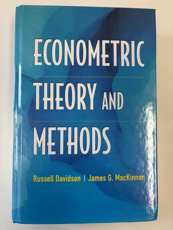 Econometric Theory and Methods by Russell Davidson and James G. MacKinnon (2003,