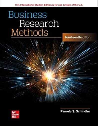 Business Research Methods ISE – Paperback, by Pamela S. Schindler – Very Good