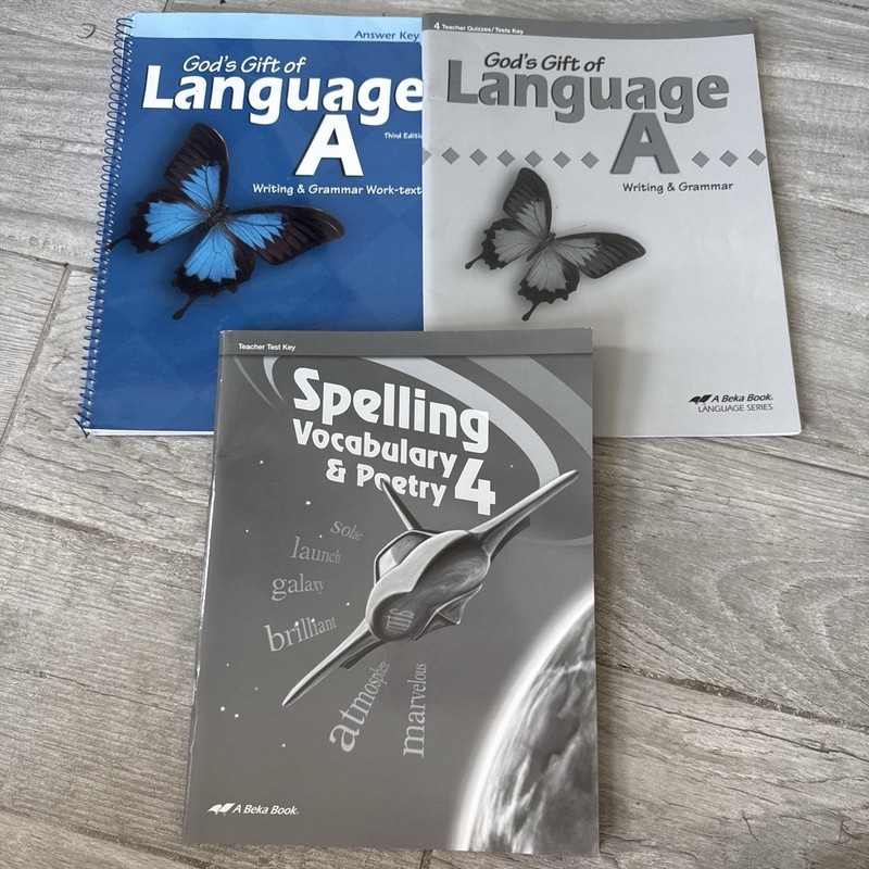 Abeka 4th Grade Language A- Answer Key, Teacher Quiz Test Key & Spelling Key