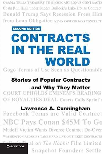 Contracts in the Real World: – Paperback, by Cunningham Lawrence A. – Very Good