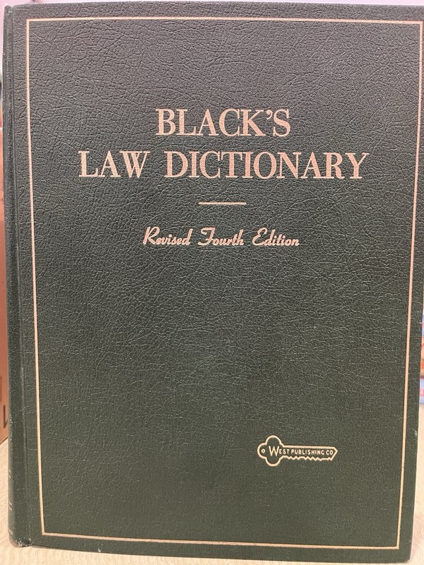 1968 BLACKS LAW DICTIONARY, Revised 4th Edition, West Publishing Good Condition