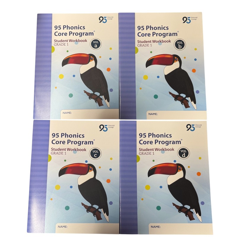 95 Phonics Core Program Student Workbook Grade 1 Vol. A – D