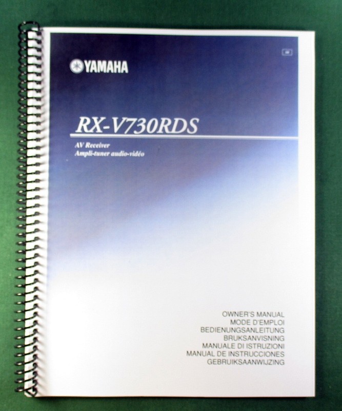 Yamaha RX-V730RDS Instruction Manual: 71 Pages & Protective Covers!