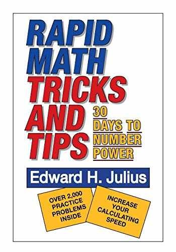 Rapid Math Tricks & Tips: 30 Days – Paperback, by Julius Edward H. – Very Good