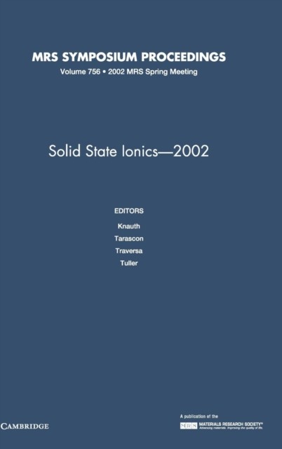 Knauth – Solid-State Ionics 2002 v756 – hardback or cased book – G555z