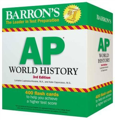 Barron’s AP World History Flash Cards, 3rd Edition – Cards – GOOD