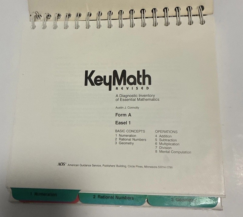 AGS Keymath Revised Ed. Form A Easel 1 A Diagnostic Inventory Of Essential Math gallery