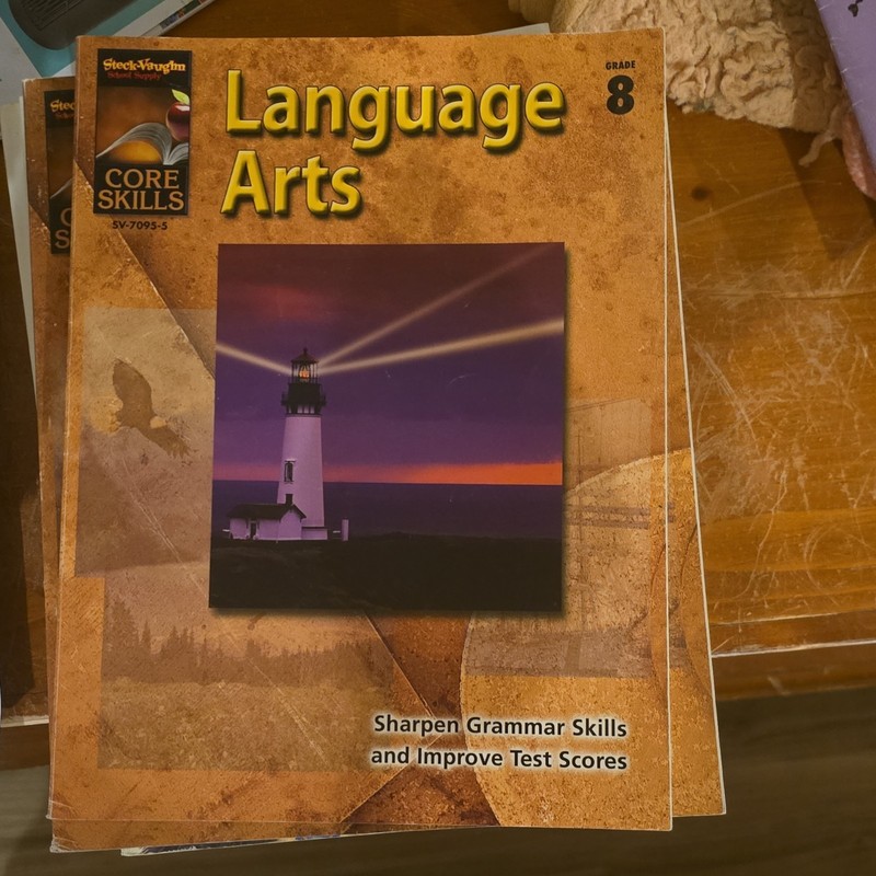 Steck-Vaughn Core Skills Language Arts Grade 8 Grammar Book Middle School