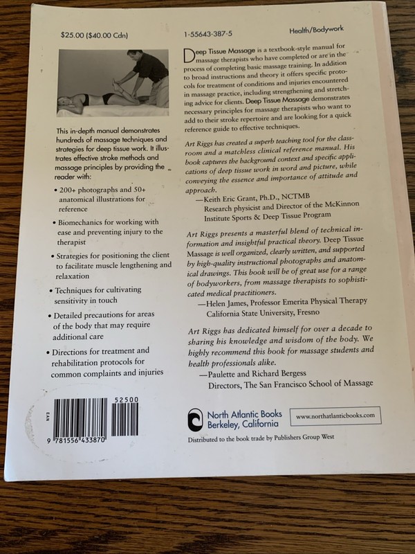 Deep Tissue Massage : A Visual Guide to Techniques by Art Riggs (2002, Trade... gallery