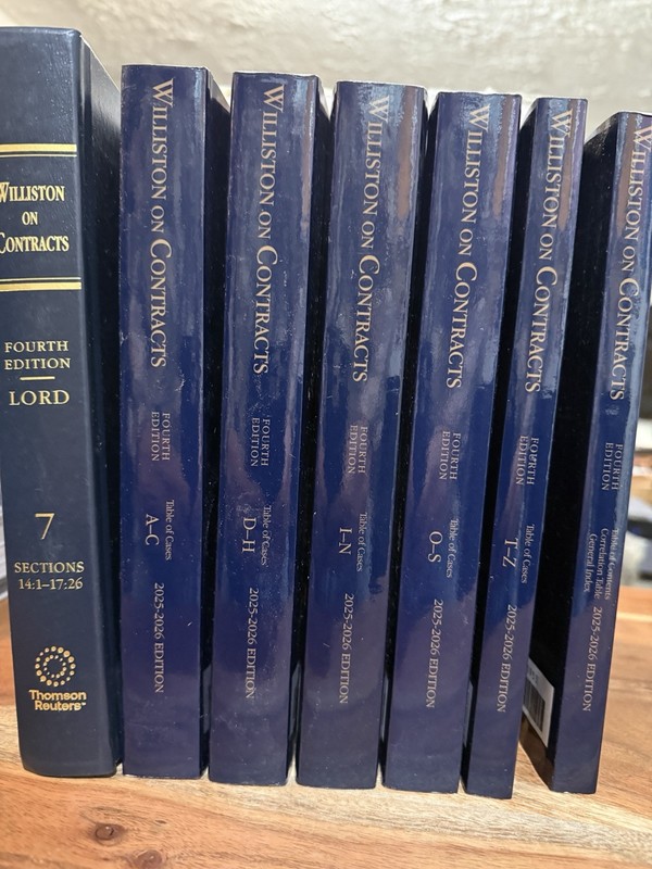 WILLISTON ON CONTRACTS Fourth Edition, 2025-26 Edition Sections 14:1 – 17:26