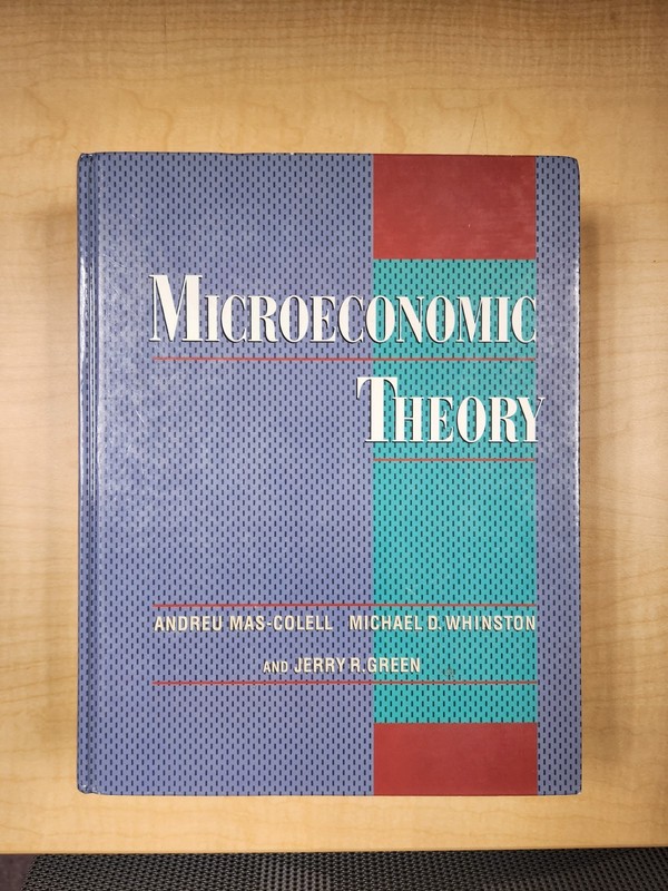 Microeconomic Theory Mas-Colell Whinston Green Hardcover OUP 0195073401