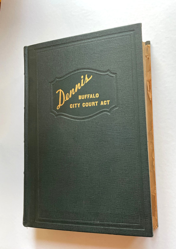 Dennis' Buffalo NY City Court Act, annotated 1940 Leo Winer Hardcover 550+ pages gallery