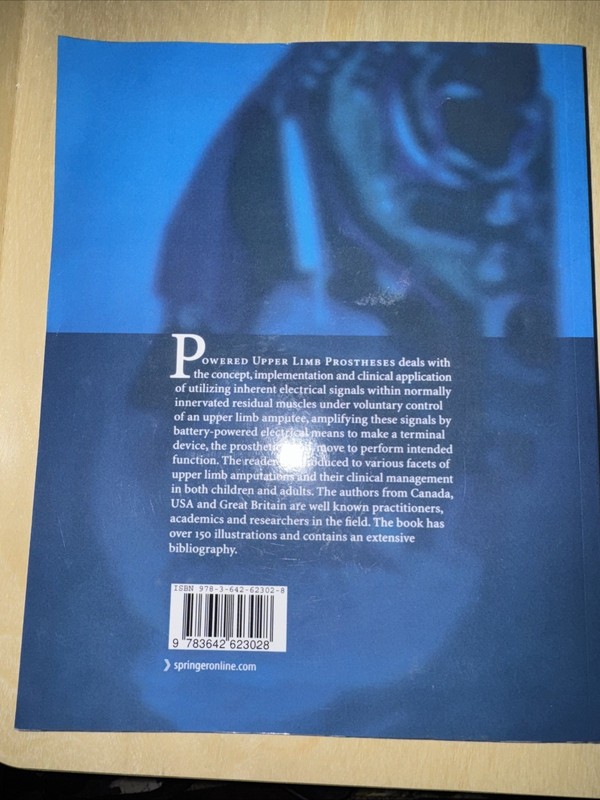 Powered Upper Limb Prostheses Control Implementation Springer Book gallery