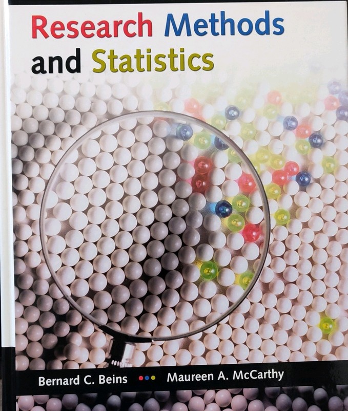 Research Methods and Statistics Hardcover by Beins & McCarthy Psychology