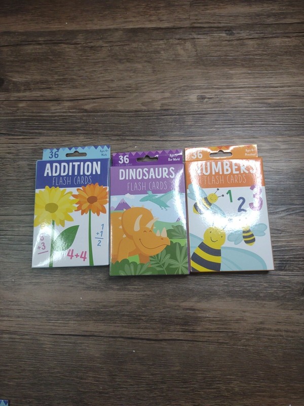 BENDON Flash Cards Dinosaurs, Addition & Number Educational Flash Cards