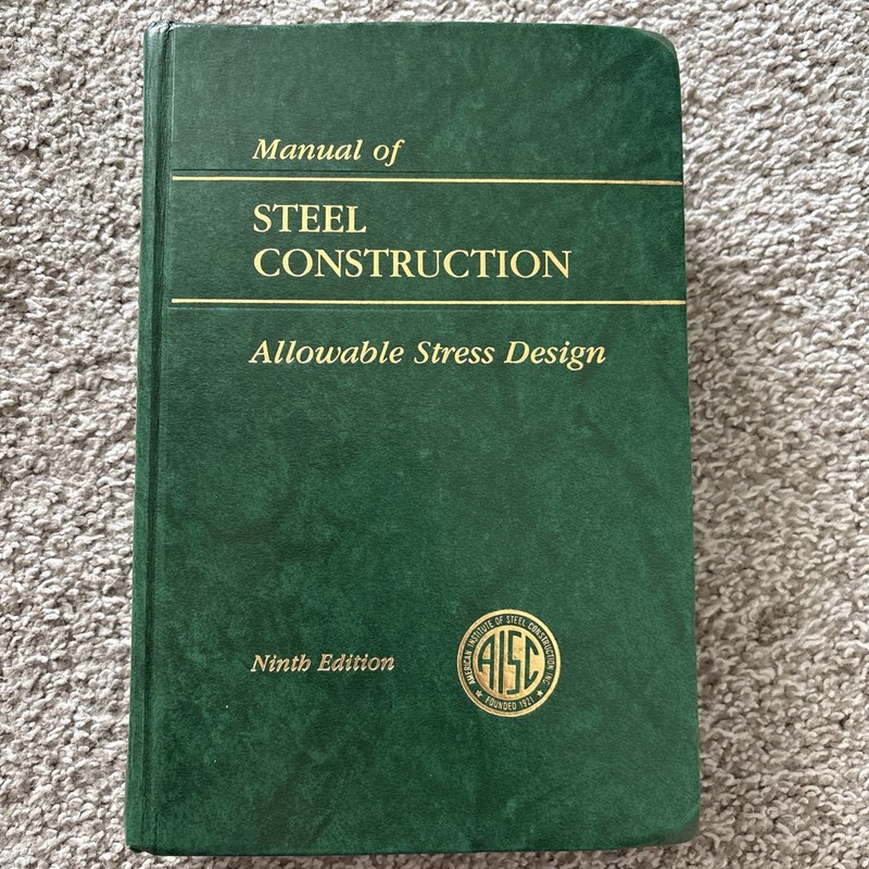 Manual Of Steel Construction Allowable Stress Design Ninth 9th Edition AISC VG