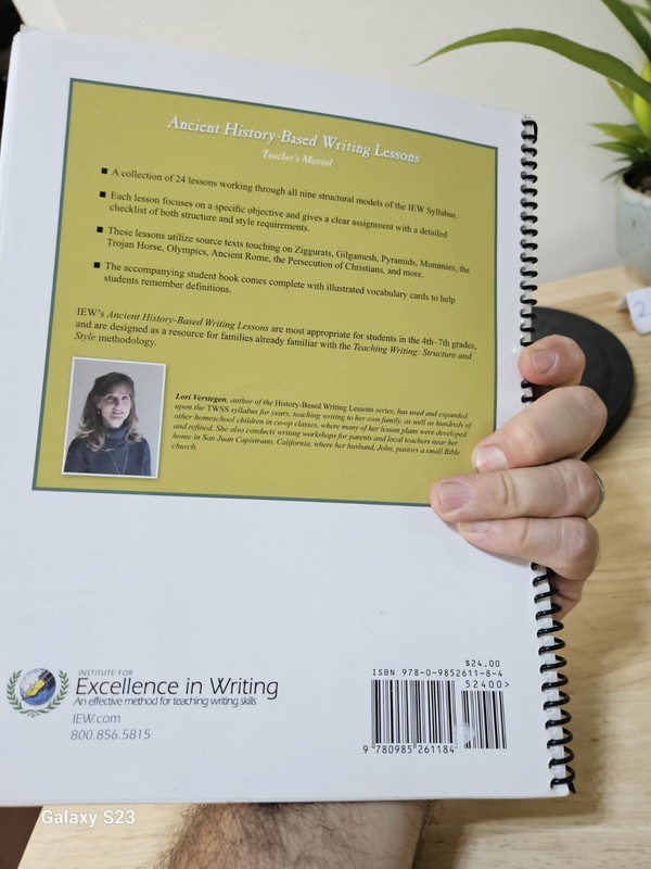 Ancient History-based Writing Lessons 3rd Ed TEACHER MANUAL by Lori Verstegen gallery