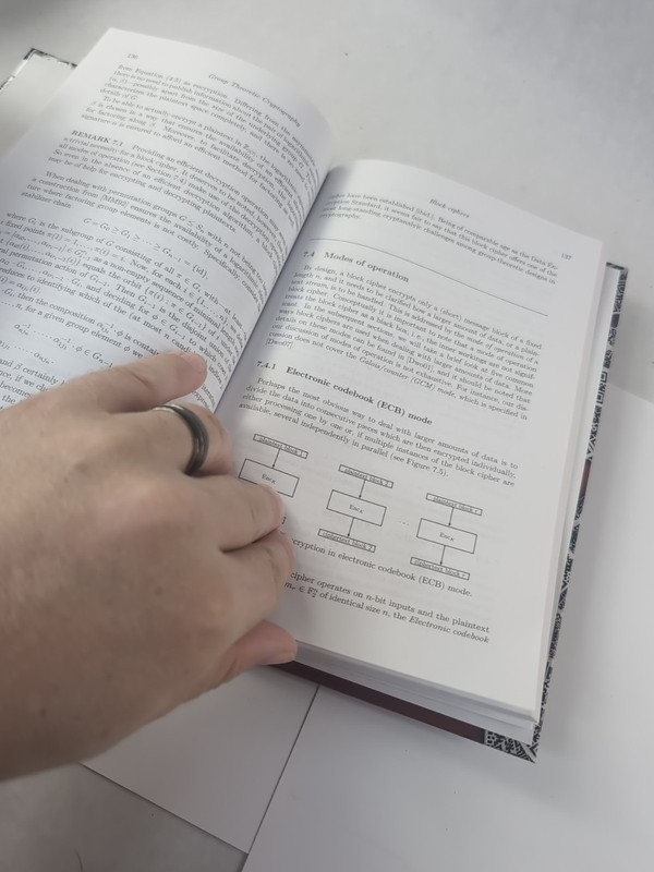 Group Theoretic Cryptography, HB Book, Gonzalez Vasco, Rainer Steineandt, Mint gallery