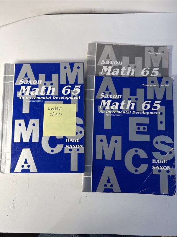 Saxon 65 Math SET (2nd Edition) 6/5 Textbook, Answer Key + Test Forms # 21