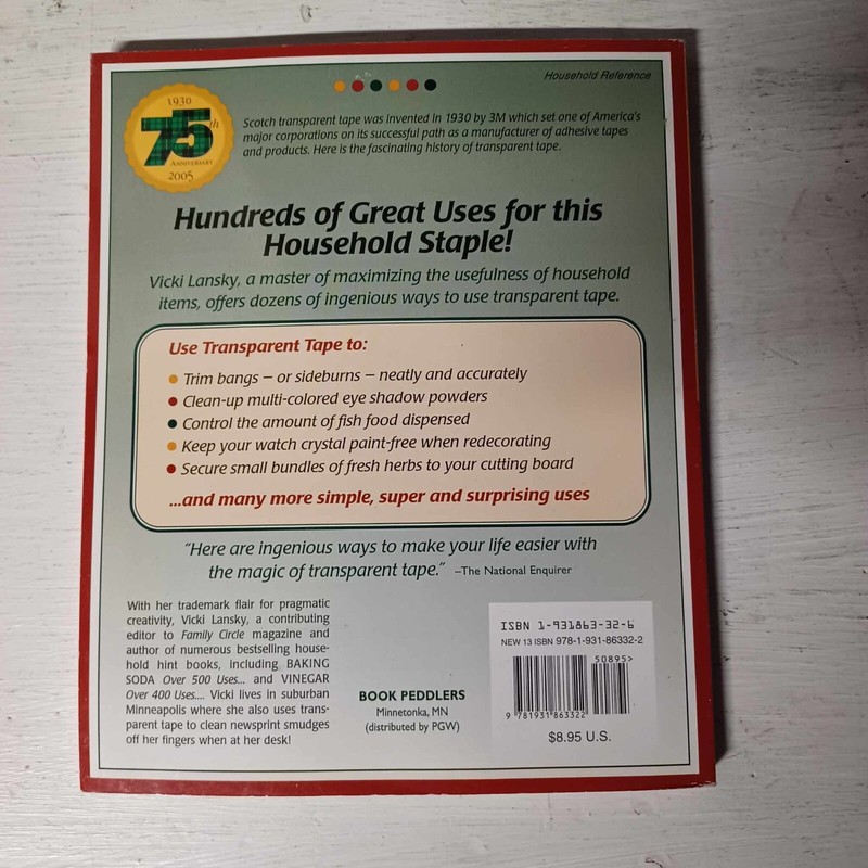 Over 350 Uses Transparent Tape by Vicki Lansky Book Peddlers Paperback gallery