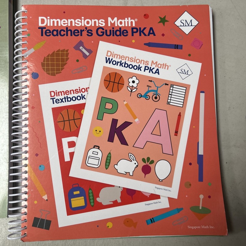 Dimensions Math Teacher’s Guide PKA and PKB Spiral Bound Singapore Math 2019