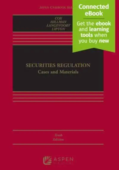Securities Regulation: Cases and Materials [Connected Ebook] (Aspen Casebook), D