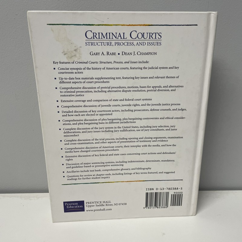 Criminal Courts : Structure, Process, and Issues by Dean J. Champion and Gary A. gallery
