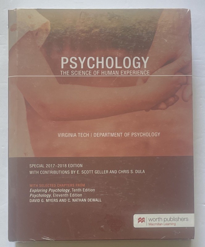 Psychology – The Science of Human Experience (Hardcover, 2017) Virginia Tech