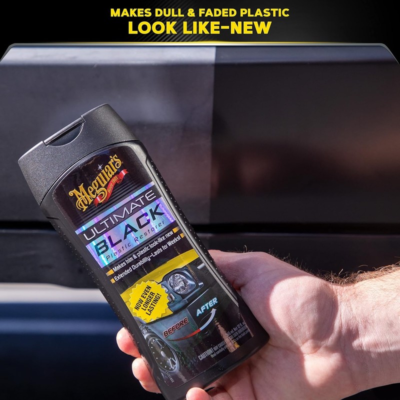Premium Black Plastic Restorer for Vinyl and Rubber Trim, 12 Oz gallery