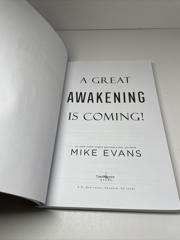 A Great Awakening Is Coming by Mike Evans 2020 Paperback Time Worthy Books