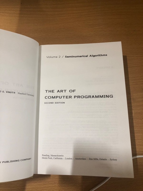 Donald Knuth The Art of Computer Programming Volumes 1 & 2 2nd Edition HC Addiso gallery