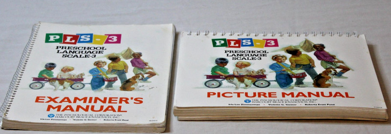 Preschool Language Scale-3 Language Evaluation Test Picture & Examiner’s Manuals