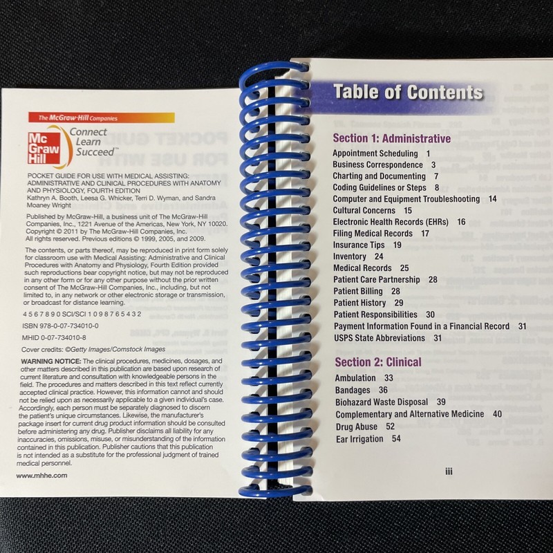 Pocket Guide For Use With Medical Assisting : Administrative And Clinical Book gallery
