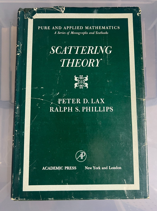 SCATTERING THEORY – PETER D. LAX & RALPH S. PHILLIPS – HARDBACK WITH DUSTJACKET